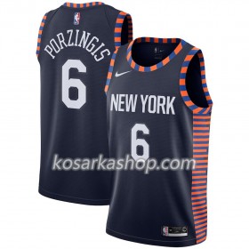 Dres New York Knicks Kristaps Porzingis 6 Nike 2018-19 City Edition Navy Swingman